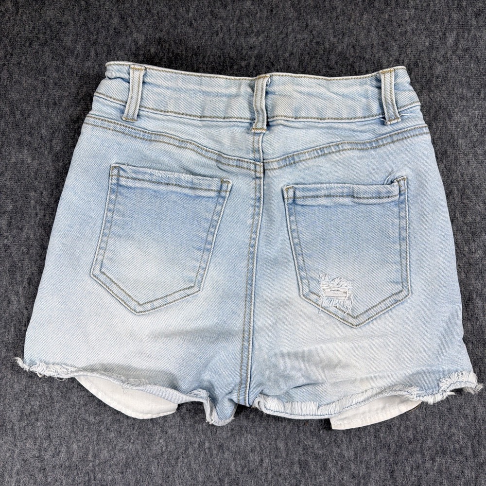 Wax Jean Shorts Women's Small Butt I Love You Mid Rise Stretchy Distressed - Picture 4 of 6